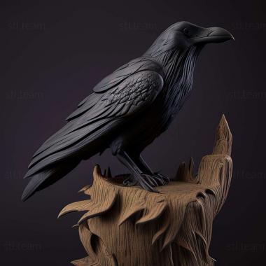 3D model crow (STL)